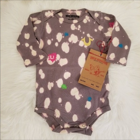 True Religion Baby Splatter Paint Onsie - Picture 2 of 8